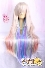 วิกบลอนด์ ซ้อนสีรุ้ง ยาว 100 cm